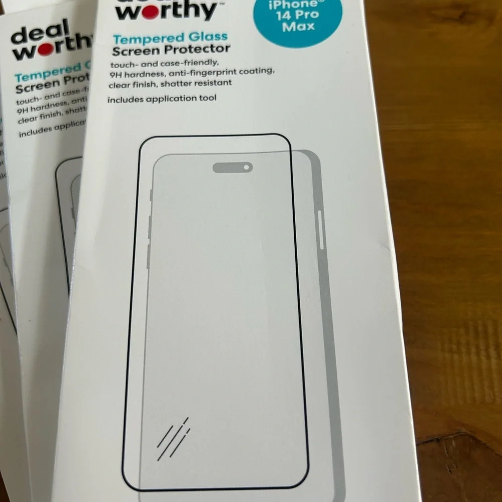 NWT Tempered Glass Screen Protector for iPhone 14 Pro Max - White Packaging